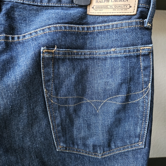 Ralph Lauren The Varick Slim/Straight 36/32 Dark Blue - Picture 6 of 9